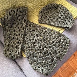Crochet hat and scarf handmade